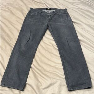 7 For All Mankind Men's Gray Slim Jeans